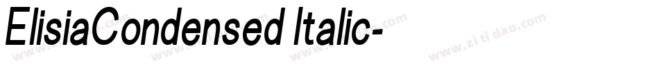 ElisiaCondensed Italic字体转换